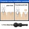 4pcs HSS 4241 Carpentry Countersink Drill Bit Set Quick Change Hex Shank Screw #6 #10 #13 #16+1pc Wrench