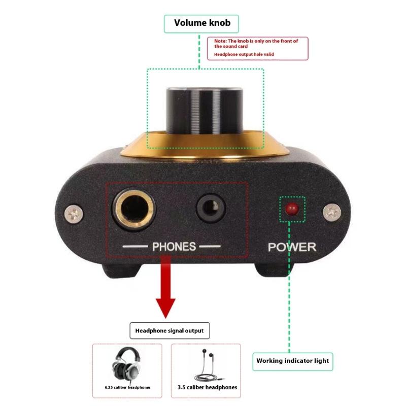 Audios Decoders External Sound Card For HiFi Music Volumes Control Knob USB Plugs and Play Desktop Notebook Compatibility