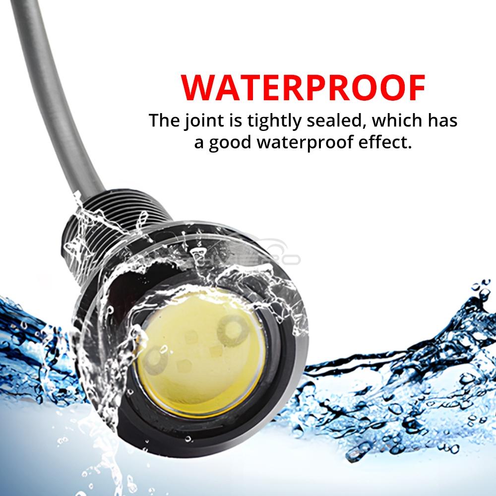 1pcs 23mm Eagle Eye Auto Daytime Running Lamp Ultra Bright Car Parking Backup Turn Signal Light Brake Trunk Fog Bulb Waterproof