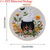 Halloween Embroidery Starter Kit Ghost & Gothic Stamped Cross Stitch Kits with Pattern & Embroidery Hoops for Adults & Beginners
