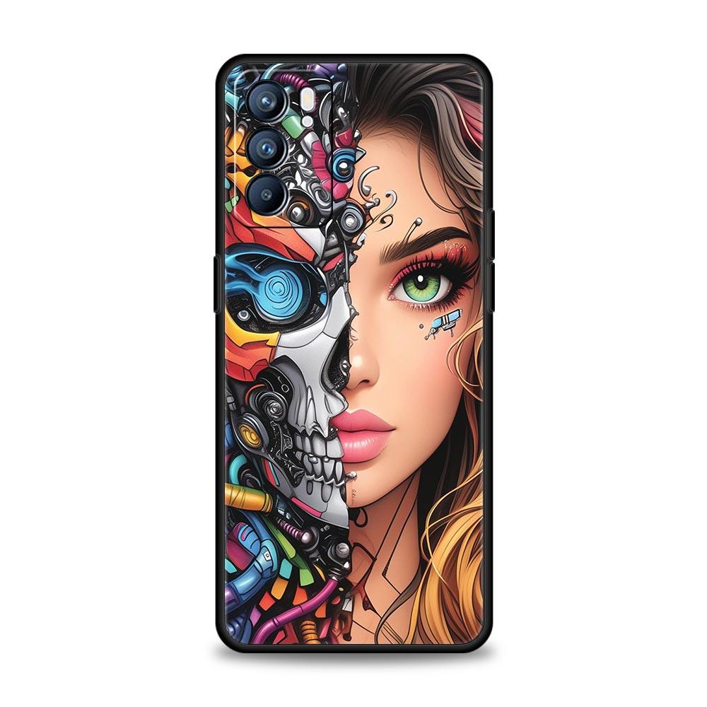 Hot Girls Phone Case For Oppo A17 A31 A54 A57 A78 A79 A98 Find X5 X6 Reno 6 7 8 10 11 12 13 F Pro 5G Soft TPU Cover Fundas Capas