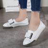 New Korean Version of Shallow Leather Small White Shoes Large Size Women's Singles Shoes Cowhide Shoes Women's Shoes