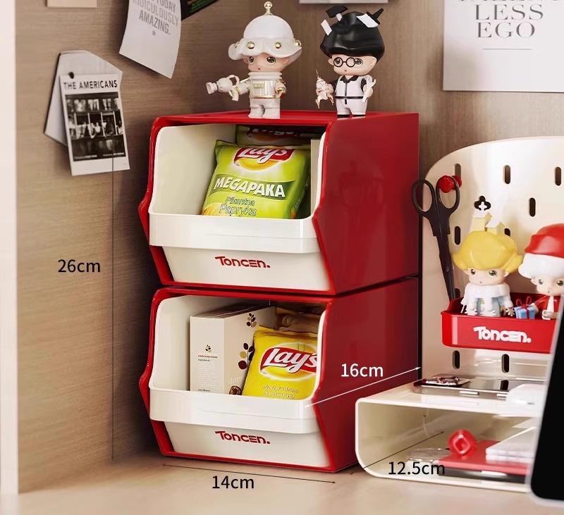 Office Desktop Storage Box Organizer Kitchen Clear Drawer Tea Bag Storage Container Capsule Coffee Instant Milk Tea Storage Rack