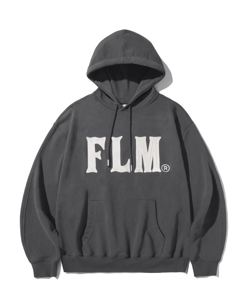 Flm Stitch Logo Hoodie - Charcoal