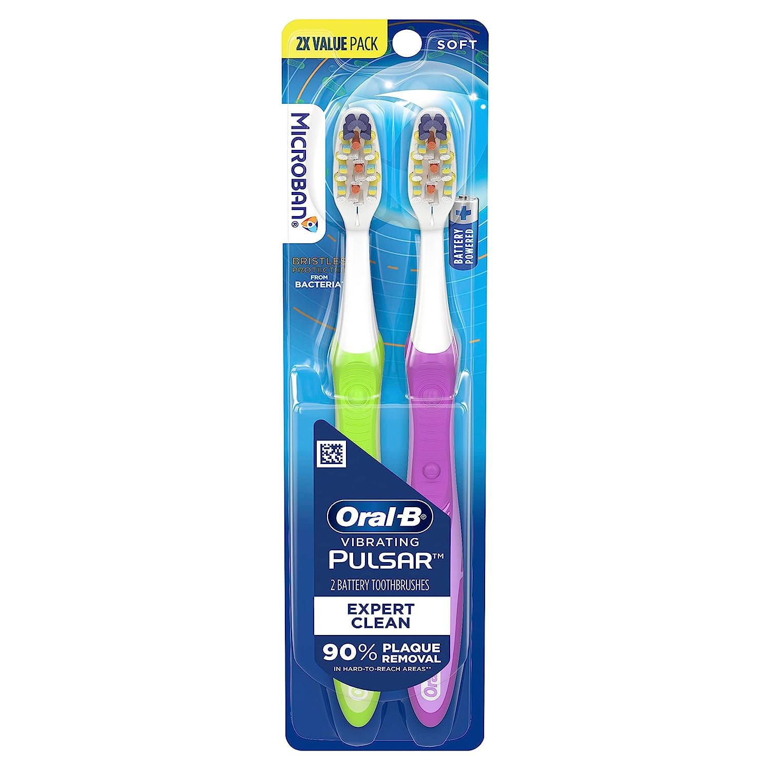 

Oral-B Value Pack (2-Pack) Micro-Vibration Pulsar Soft Toothbrush (Colors May Vary)