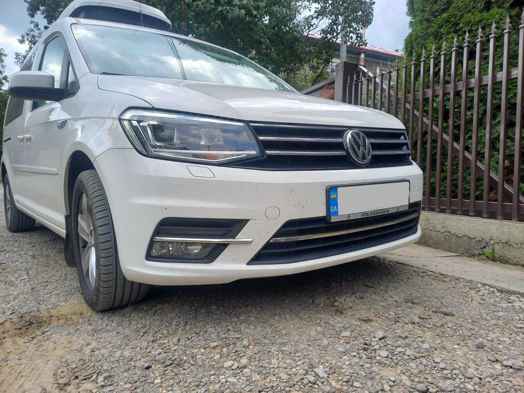 Bumper Pads (3 Pcs, Stainless) for Volkswagen Caddy 2015-2020