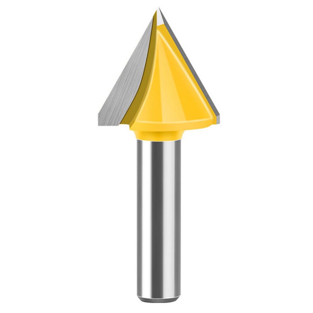 8mm Shank V Flute Carbide End Mill Router Bit Fit for Woodworking Detailed Wood Carving With 60 90 120 150 Degree Angles