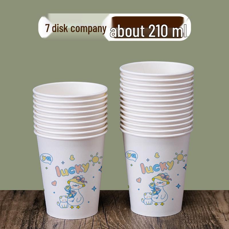100 Copos de Papel Descartáveis Espessos para Bebidas Quentes e Frias, Uso no Escritório ou em Casa