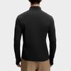 Fila Solid Color Stand Collar Pullover Knit Long Sleeve T-Shirt Men Tops Deep-Black A11M417201F-BK