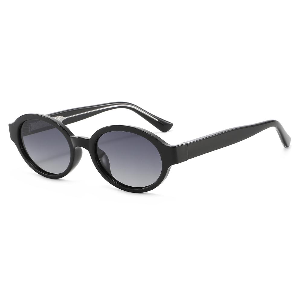 Women's Polarized Small Oval TR Frame Sunglasses Core Insert Temple Multi-color Shades for Driving Travel Street Fashion