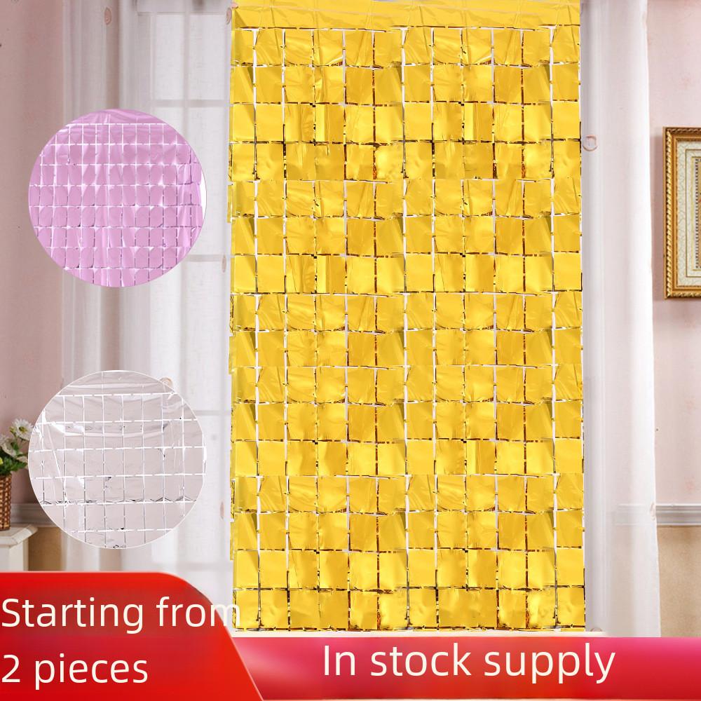 Square Attractive 1x2m Raindrop Door Curtain In Multiple Colors For Celebration Backdrops