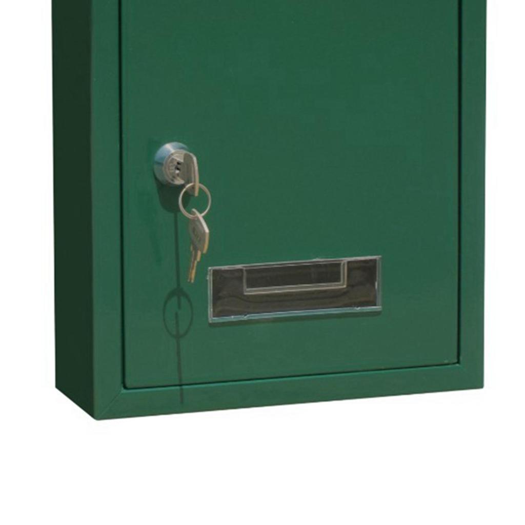Metal Mailbox Letterbox Post Mail Secure Mail Box Top Loading Drop Box