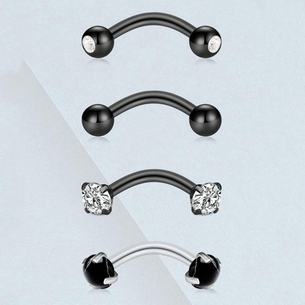 16G Ögonbrynspiercing Rookörhänge Rookpiercing Vertikal Labret Läppsmycke Rostfritt Stål Bridge Ögonbrynspiercing Smycken