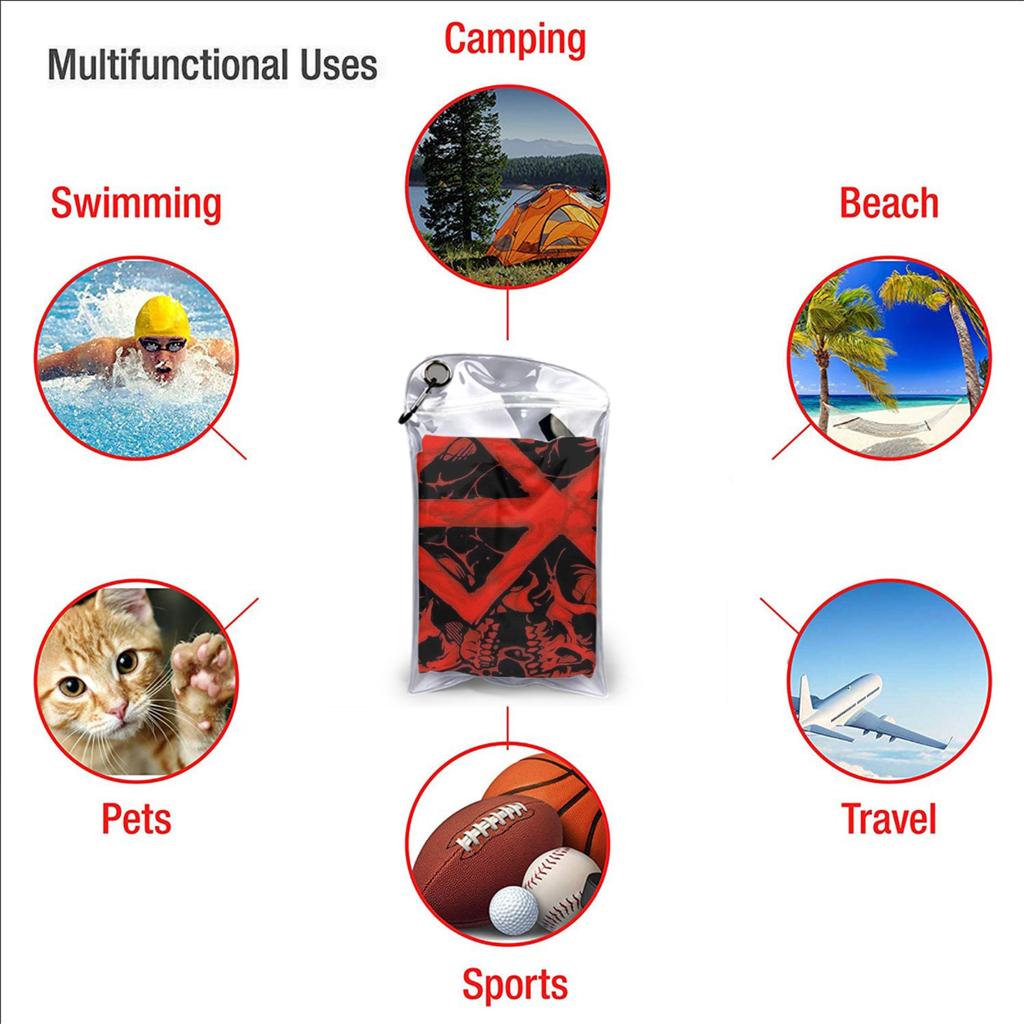 Berserk Sacrifice Mark Demon Sword And Magic Beach Towel Soft Microfiber Quick Dry Absorbent Quick Towels For Swimming