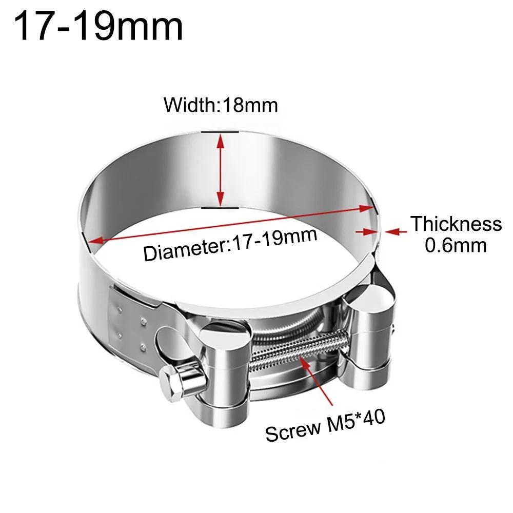 New 304 Stainless Steel Hose Clamps T Bolt Powerful Pipe Clip Exhaust Air Sealing
