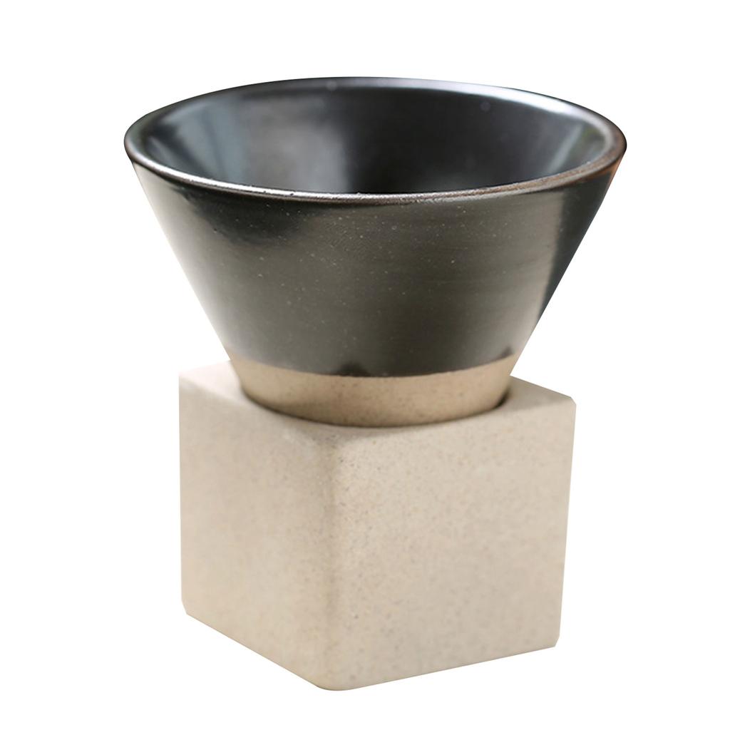 Kaffeebecher aus Keramik mit Untertasse 100ml Konischer Porzellanbecher Latte Keramik-Teetasse Küche Bar Haushaltswaren