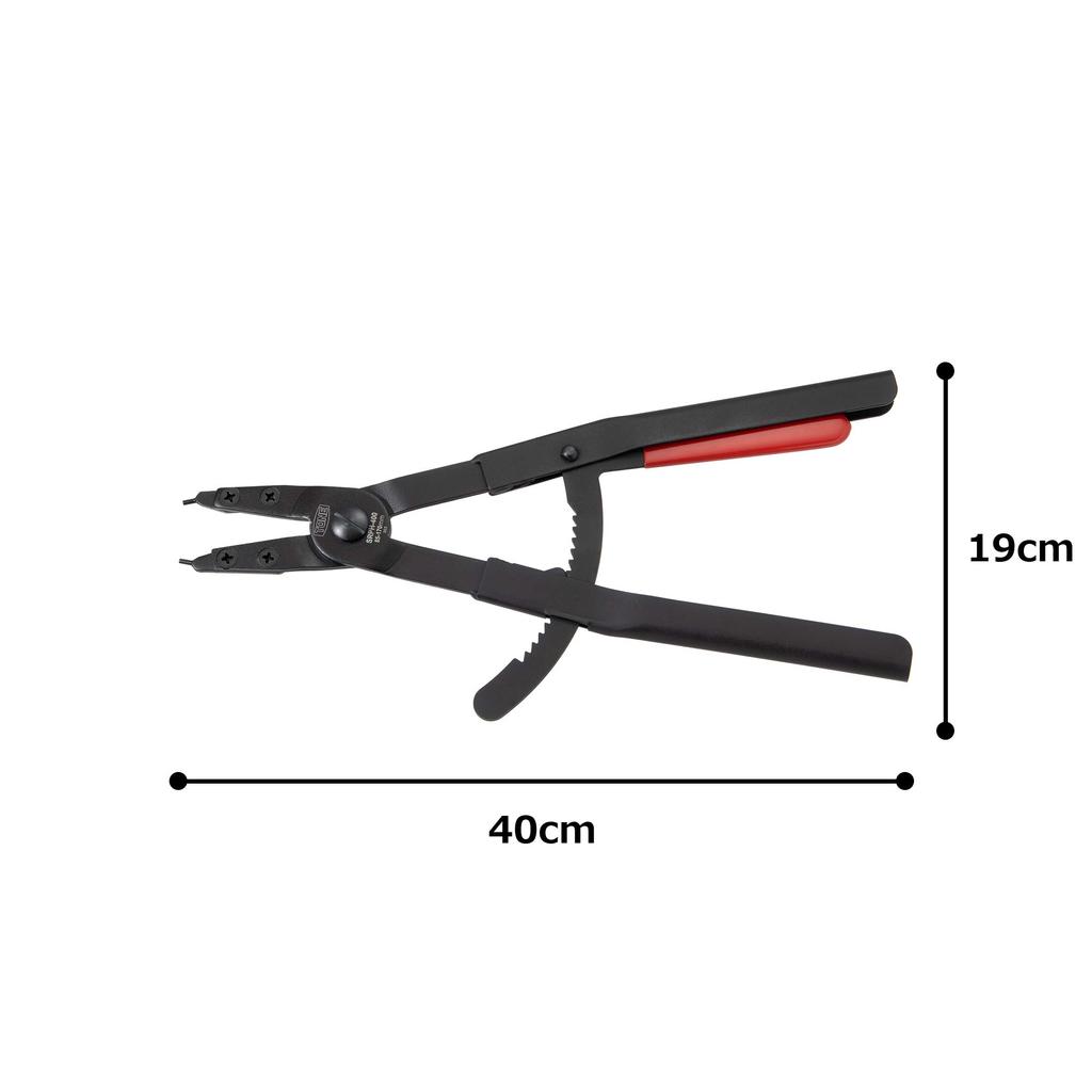 TONE Snap Ring Pliers Red (Straight Type/For Holes) SRPH-400 85-170mm