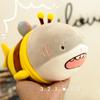 Shark Bee Plush Plushies Doll 2-in-1 Cross-dress Doll Hug Soft Cushion Soothing Pillow Companion Toy Stuffed