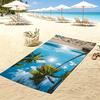 Asciugamano Grande Stiloso Scena di Palme Tropicali Multiuso Bagno Spiaggia Morbido Assorbente Asciugatura Rapida per Casa Hotel Spa