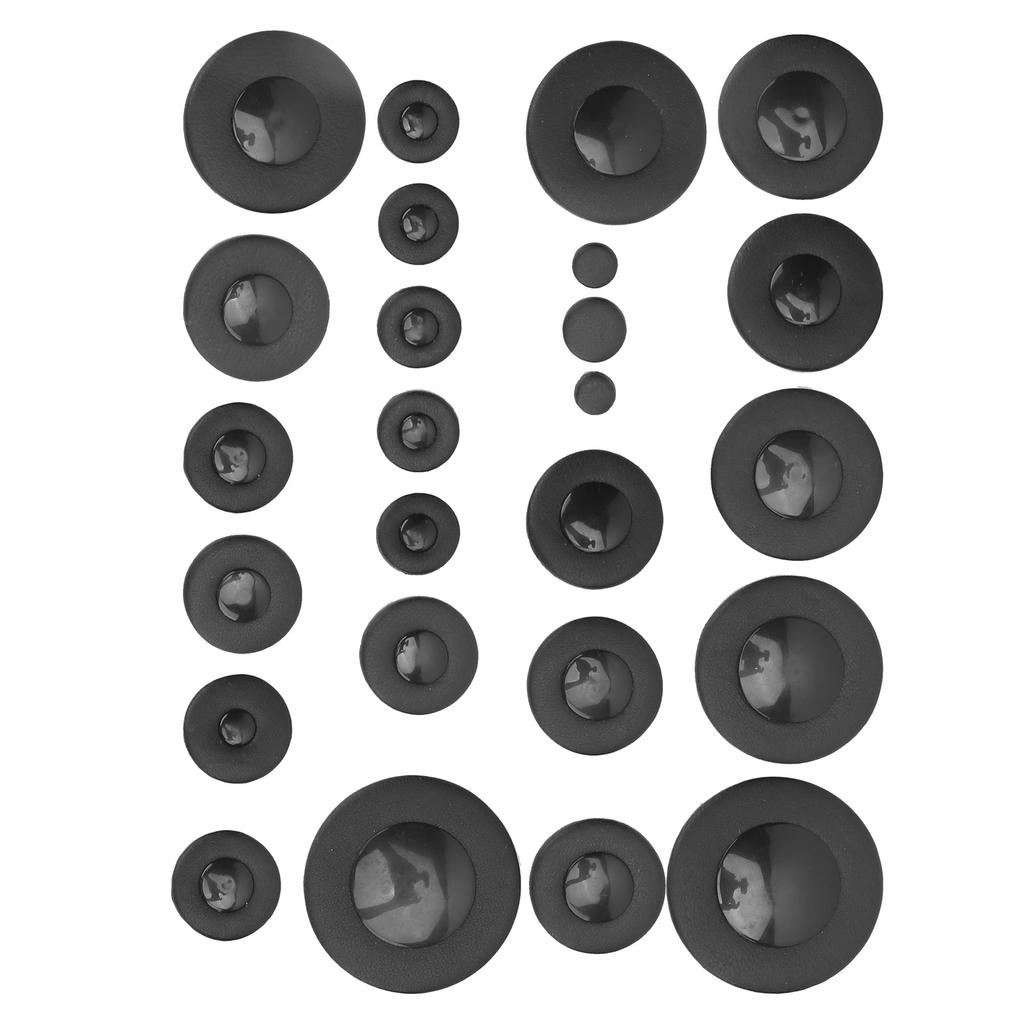 25Pcs Saxophone Pad Real Sheepskin ABS Alto Sax Accessories Wind Instrument Repair PartsBlack