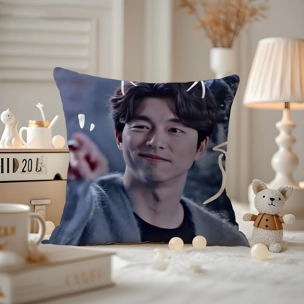 Actor Gong Yoo Cushion Cover Pattern Printed Pillowcase For Living Room Sofa Cushion Cover & Bedroom Decor
