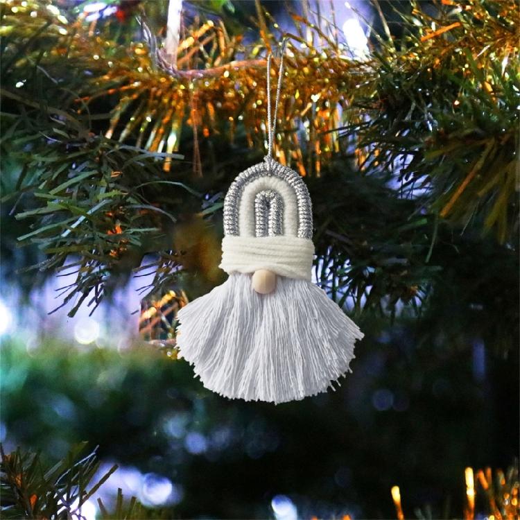 Crocheted Christmas Tree for Home Decor New Year Holiday Sign Knitting Gnome