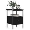 VidaXL Table de chevet noir 34x36x50 cm bois d’ingénierie 826043