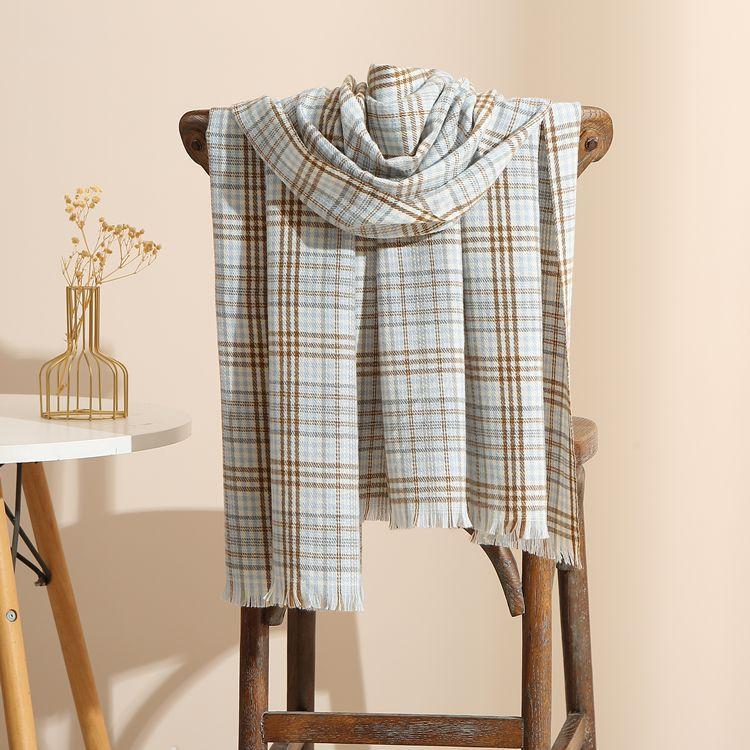 

2024 Осень/Зима Новый утолщенный и удлиненный кашемировый шарф многофункциональный теплый шейный двухсторонний шарф шаль для мужчин и женщин 200*65cm