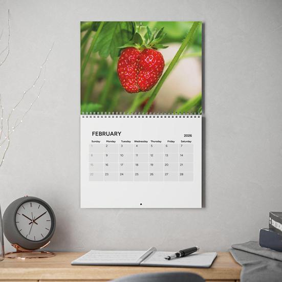 Calendario Nature Butts 2026 Gen. 2026 - Dicembre. Calendario da Muro 2026 Divertente Pianificatore Mensile 12 Mesi Regali Scherzosi Elefante Bianco per Familiari Amici