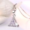 Weihua Silver-Plated Geometric Triangle Necklace for Women