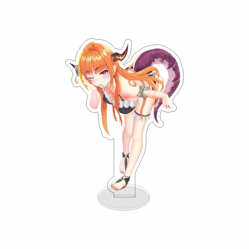 Swimsuit Party Time Hololive Vtuber Anime Figures Cosplay Acrylic Stands 15cm Model Mococo Kobo Ayame Desk Decor Standing Sign G