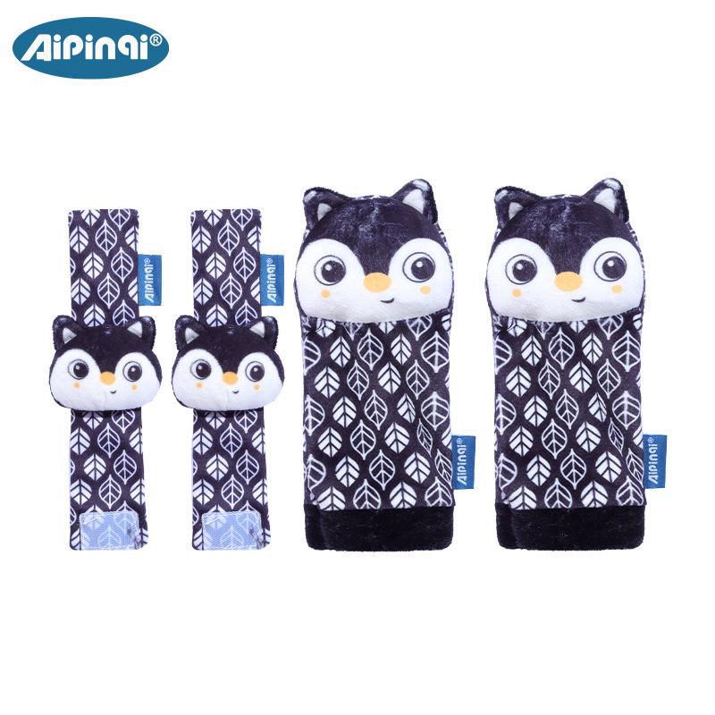 Aipinqi Baby Animal Wristband Toy with Rattle Socks (0-1 Year)