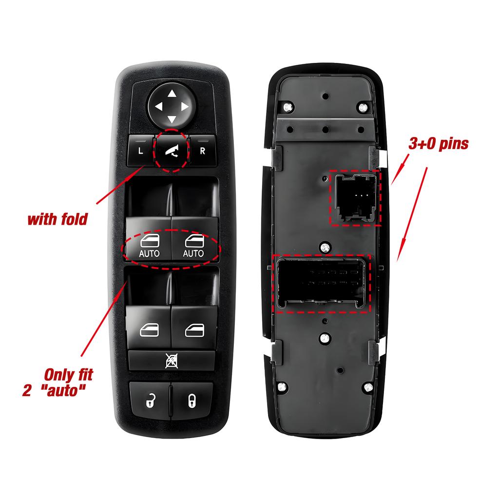68110872AA For Chrysler Town & Country Dodge Grand Caravan 2012 2013 2014 2015 2016,Electric Power Master Window Control Switch
