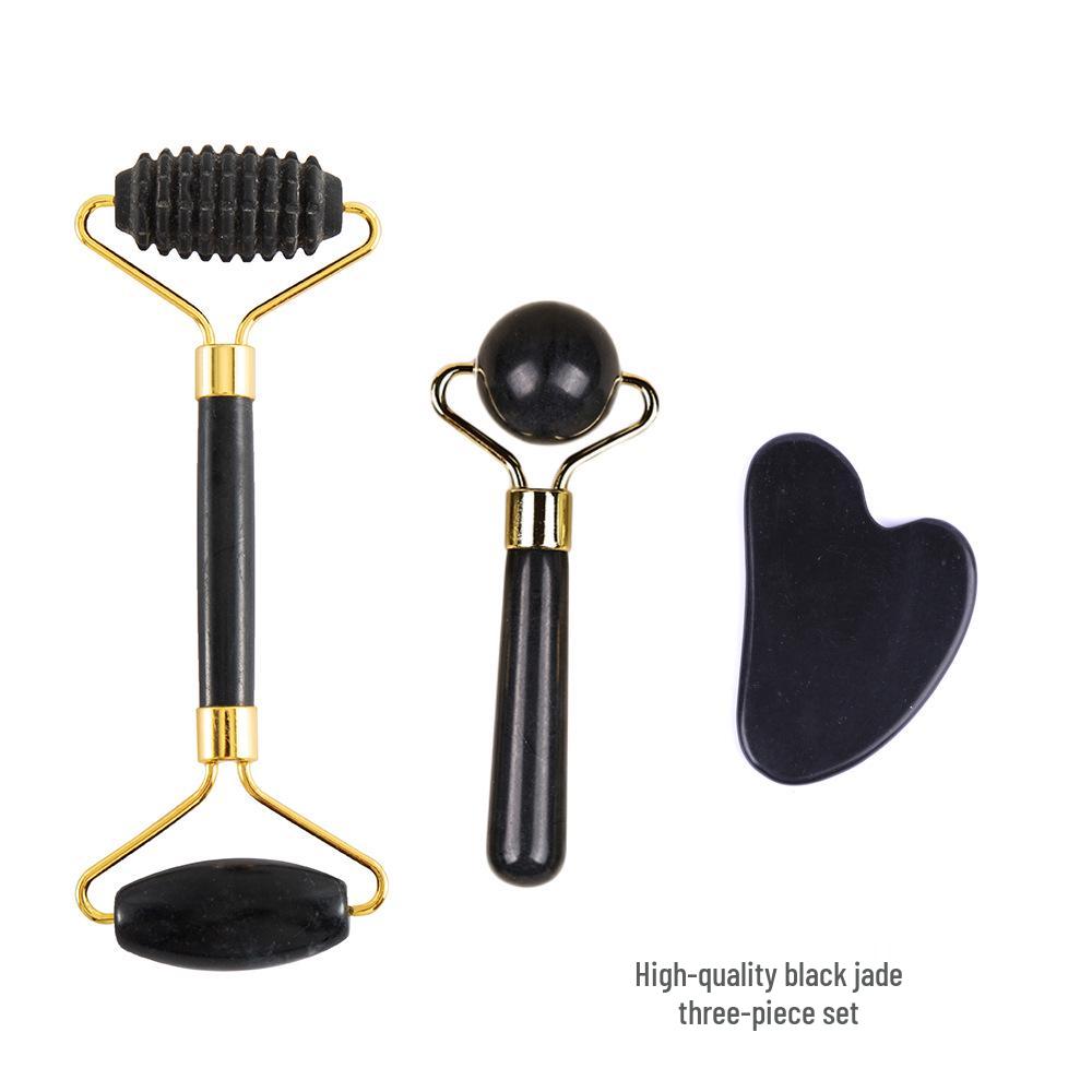 Jade Roller & Gua Sha Facial Massage Three-Piece Set