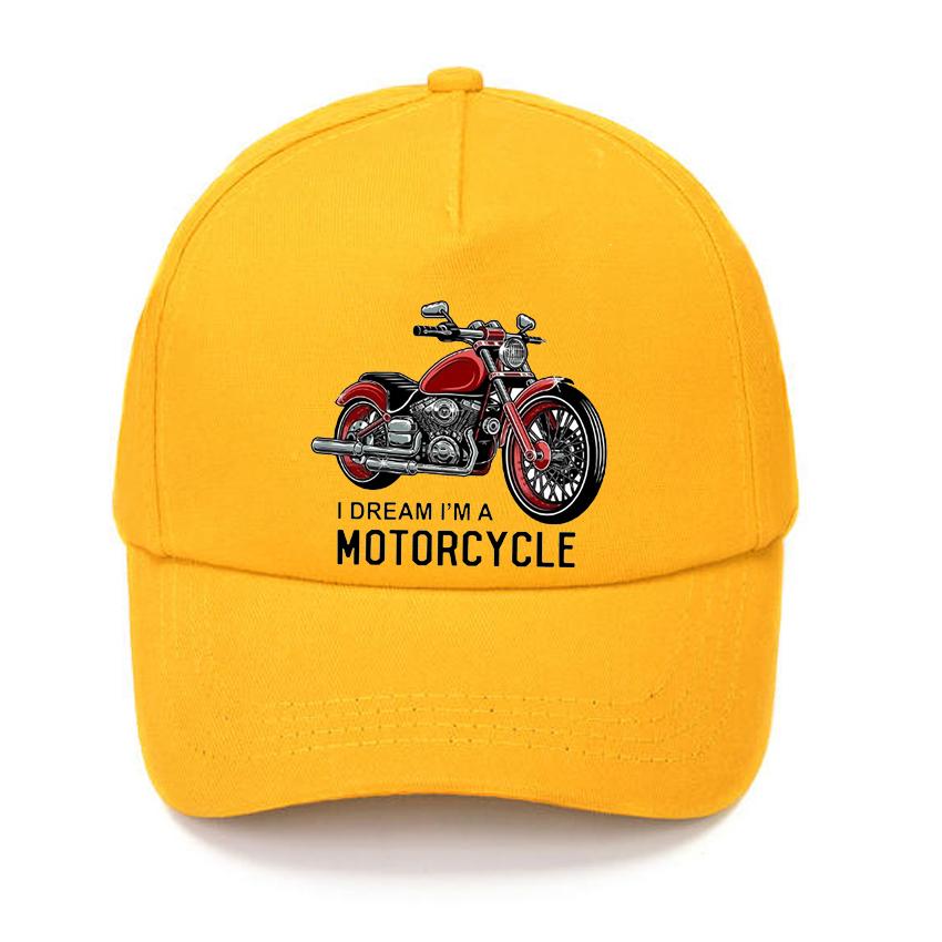Motorcycle Print Sun Protection Sport Baseball Cap Four Seasons Adjustable Men Women Caps Fashion Hip Hop Hat Add Your Design