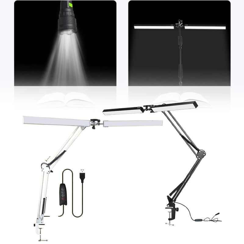 Modern Minimalist Foldable Desk Lamp With Aluminum Clamp And Usb Port For Nail Art And Makeup Work