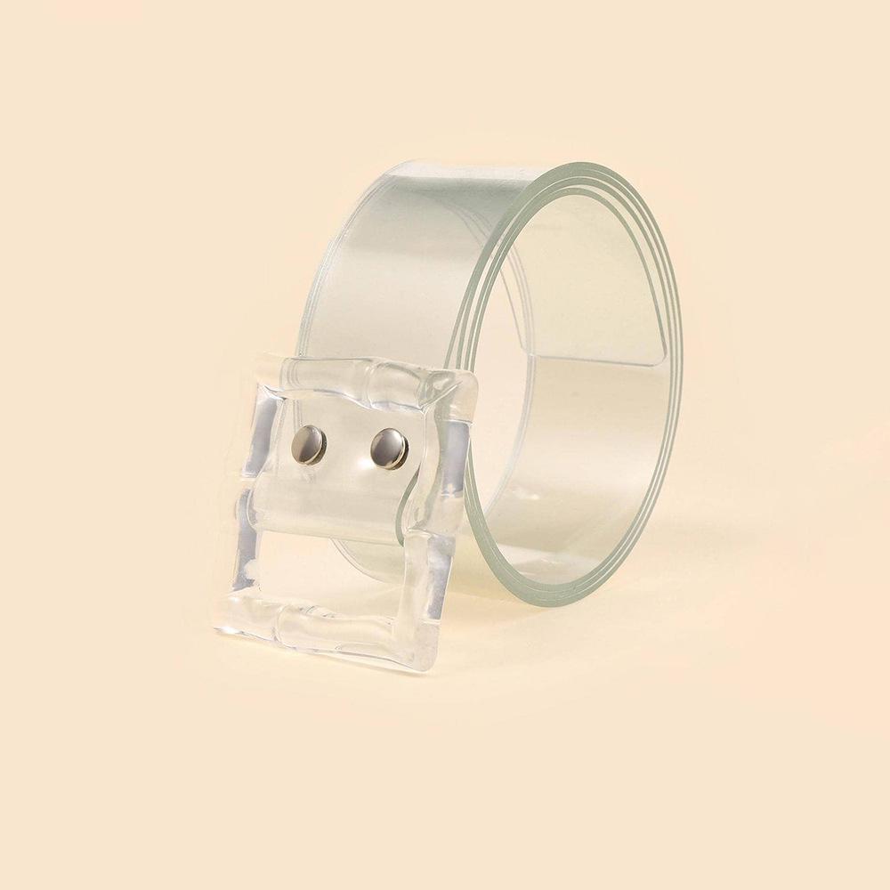 Women's Transparent Soft Leather Belt - Versatile & Stylish Waistband