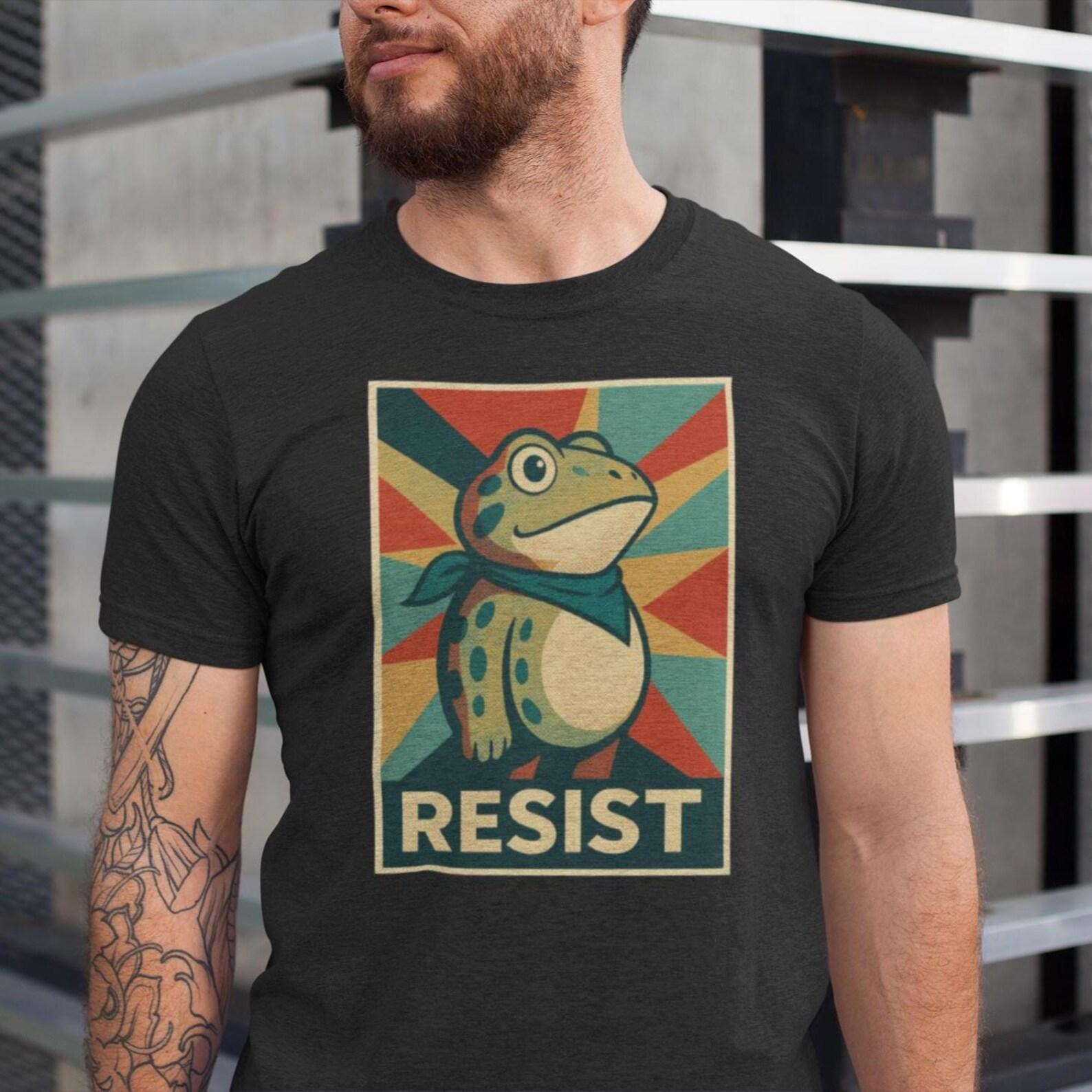 Portland Frog Protest Shirt, Anti Fascism Shirt, Anti Trump Shirt, Vintage Activist Shirt, Resistance Tee, Fuck ICE Shirt, Free Portland tee L