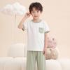 Fenteng [Cooling Sensation, Lyocell 7A Antibacterial] 26 Year Spring/summer New Short Sleeved Home Suit Set, Boys' Pajamas