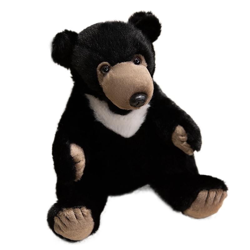 1pc Simulated Black Bear Plush Toy Stuffed Likfelike Panda PLushies for Boys Birthday Gift Home Decor