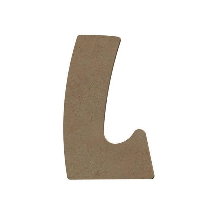 Lettre en bois MDF à décorer - 8 cm - Blanc - Adulte - Mixte