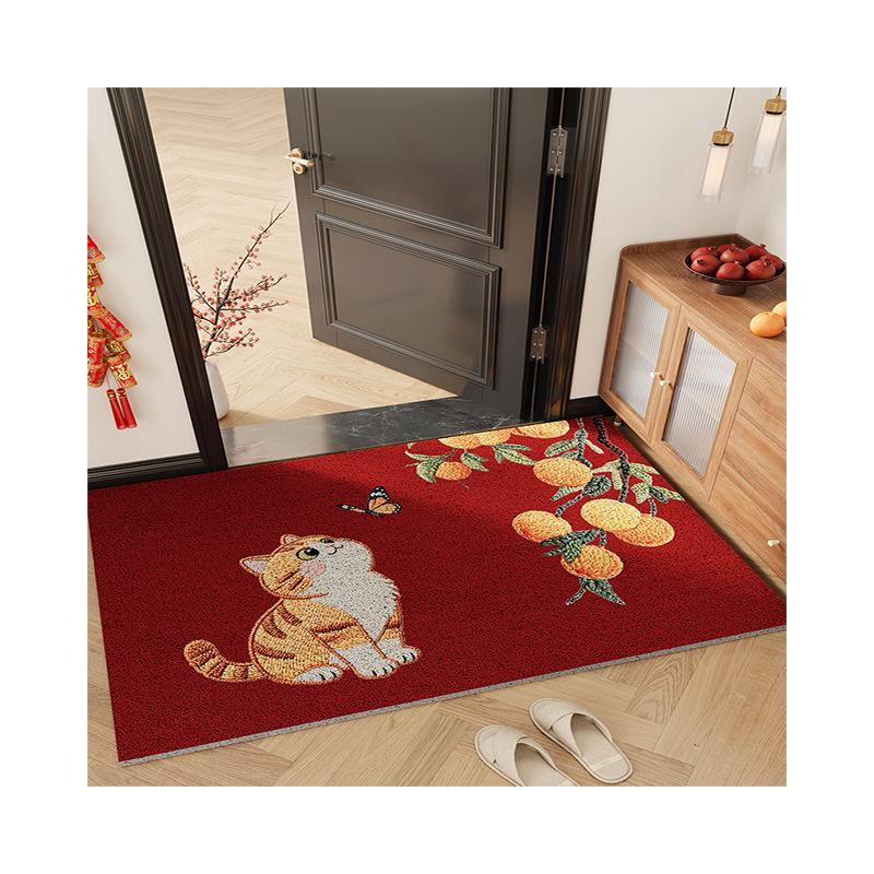 Cartoon Entry Door Floor Mat, Entrance Anti-Skid And Wear-Resistant Silk Ring Floor Mat, Indoor Door Scraping Mud And Dust Removal Floor Mat