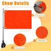 Marine Flag Staff Assembly Metal Grip Mounted Staff with Twin Flag Clips, 1.6 m Hardware for Boat and Yard Display