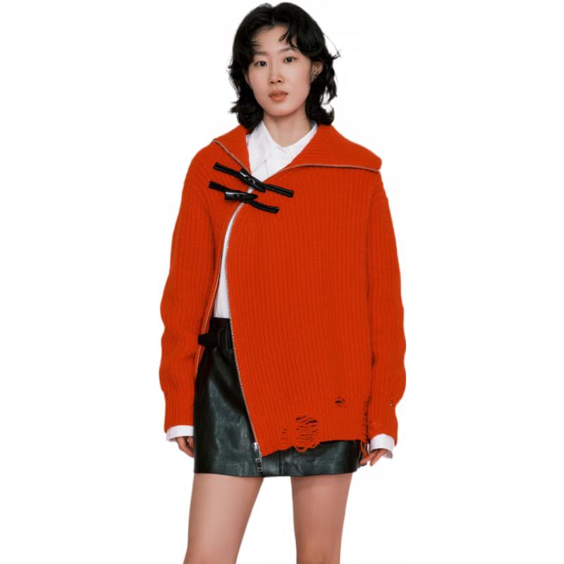 MO&Co. Women's Merino Wool Toggle Button Sweater