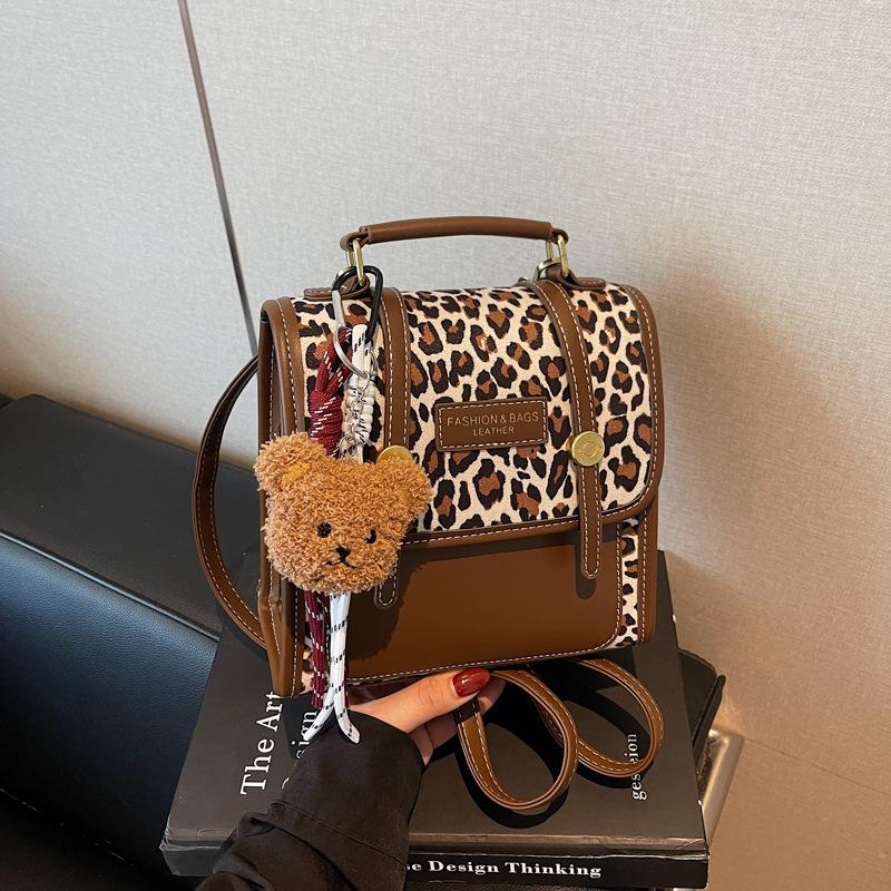 Women's Versatile Leopard Print Backpack - Fashionable Single Shoulder or Crossbody Bag