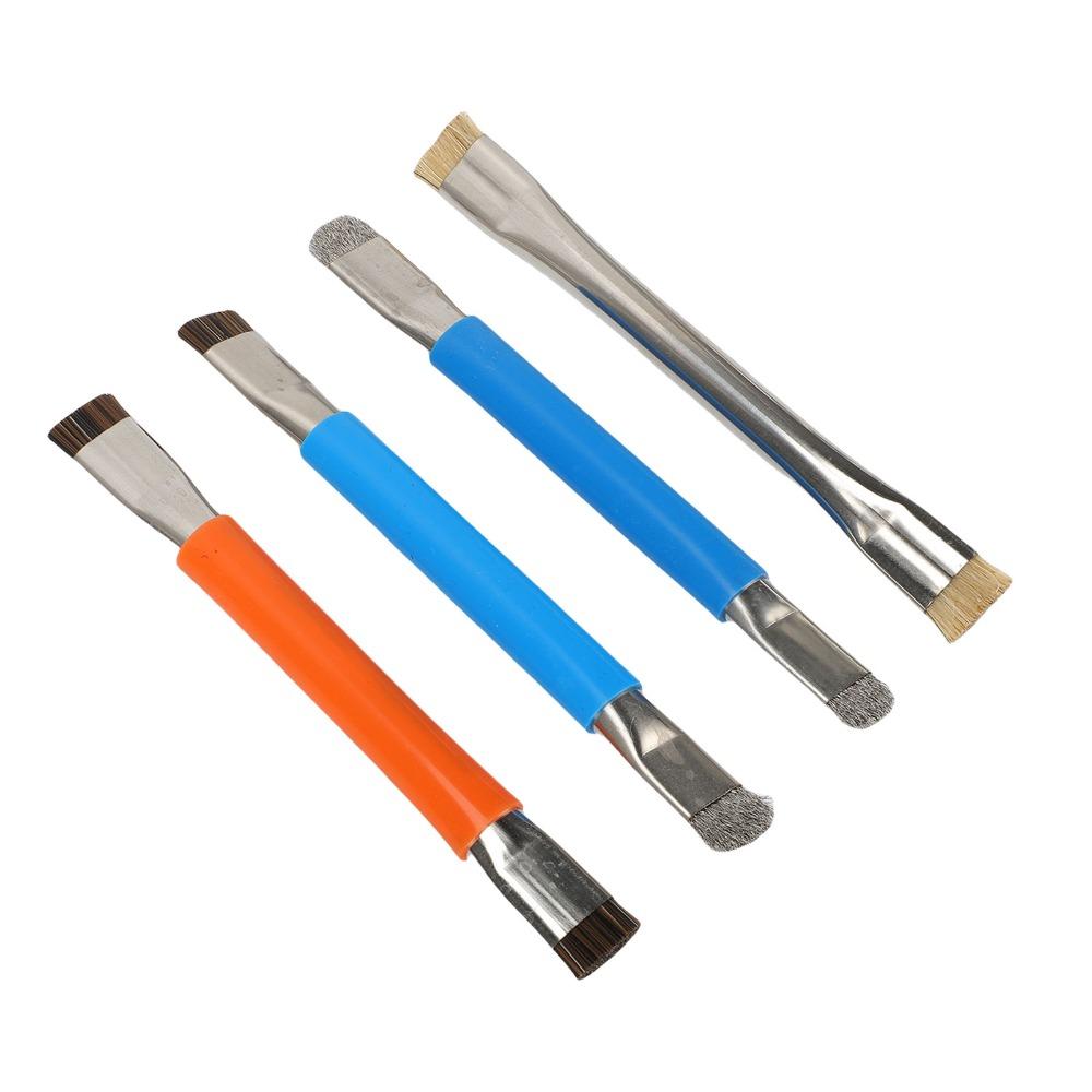 Anti-static Cleaning Brush Double Head Horse Hair Brush Steel Wire Brush Electronic Maintenance