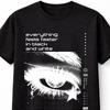 Schwarz-Weißes Augen-Grafik Cyber Y2K Grunge Unisex T-Shirt