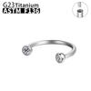 1/5/50Pcs G23 Titanium ASTM-F136 Piercings Nose Ring Internal Thread C Rod Zircon Body Jewelry For Women