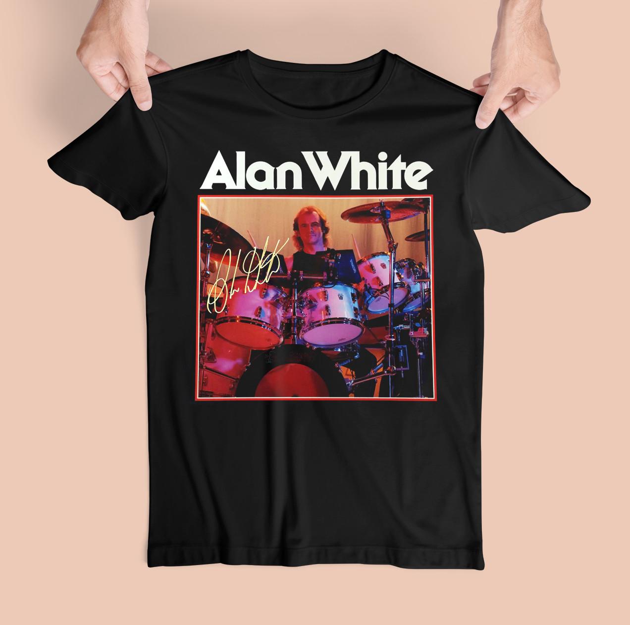Vintage Alan White Thank You Memories Cotton Black Full Size Unisex Shirt XL