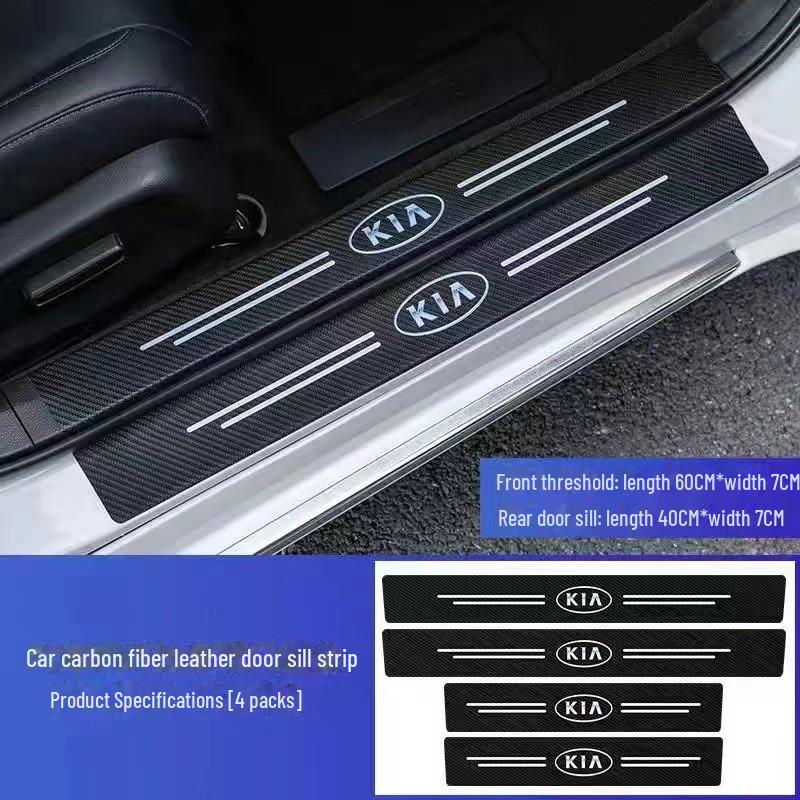 

Наклейки з логотипом на поріг автомобільних дверей із захистом від подряпин: Захисні накладки на багажник та педалі 4-piece Thickened Door Sill